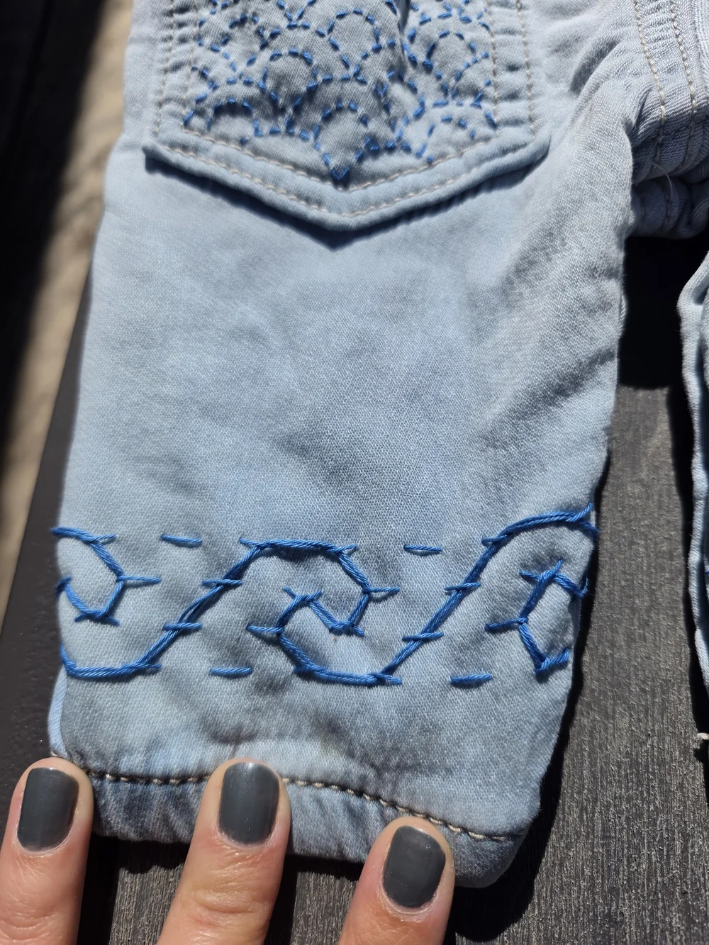 OshKosh B'gosh Light Blue Denim Baby Overalls with Sparkle Belt